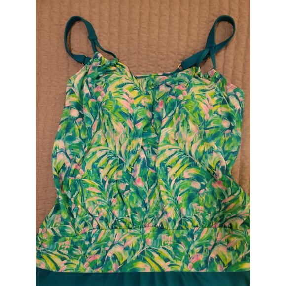 Kim Gravel Size 20 Paradise Preppy Blouson Tankini & Skirted Bottom A629536 NWOT - Picture 4 of 16